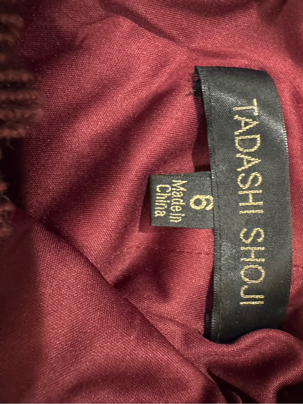 Tadashi Shoji Burgundy Floral Lace Midi Dress - Picture 8 of 10